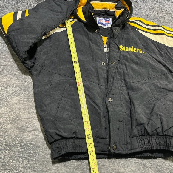 Vintage 90s Pittsburgh Steelers Starter Puffer Jacker Mens XL Pro Line NFL - Picture 14 of 15